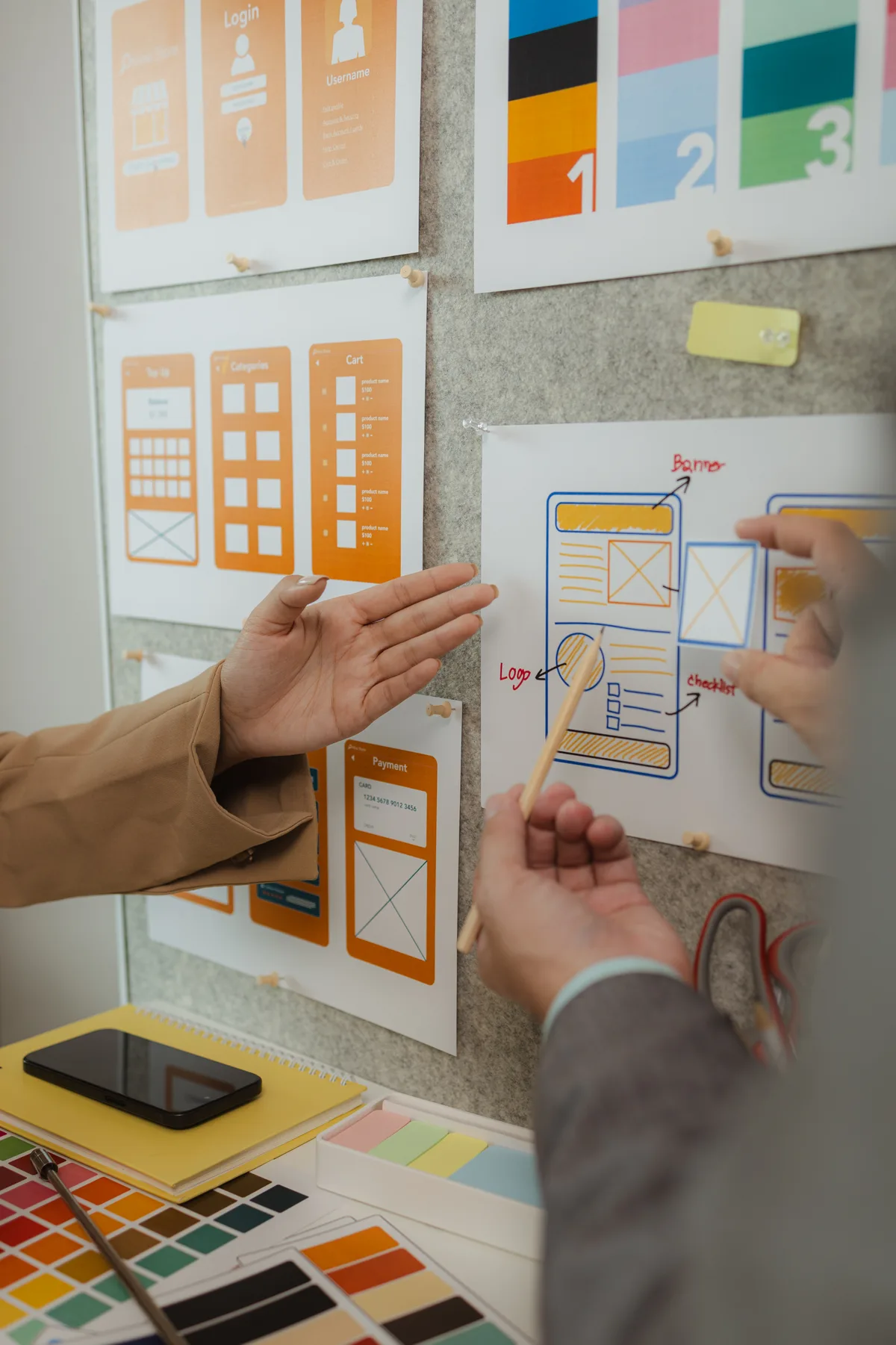 UI UX design process illustration